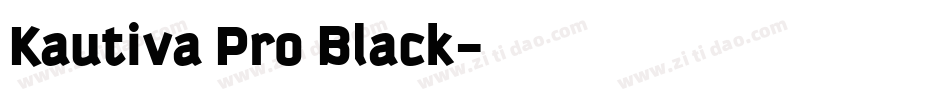 Kautiva Pro Black字体转换